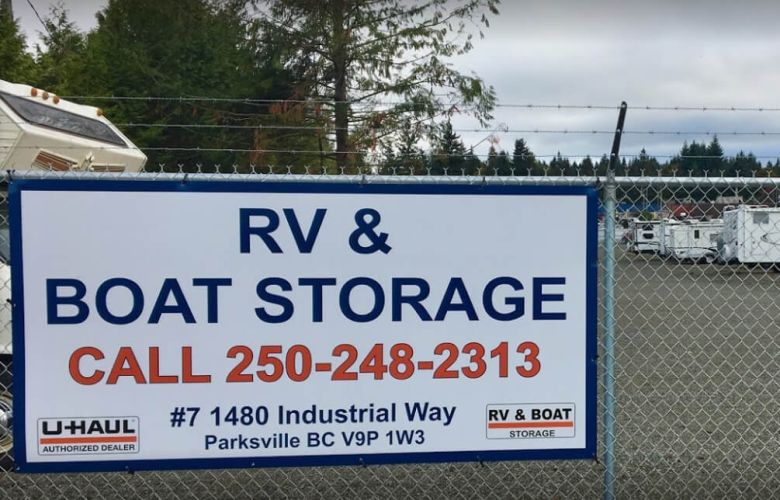 View of open, but empty storage unit at PQ Self Storage in Parksville