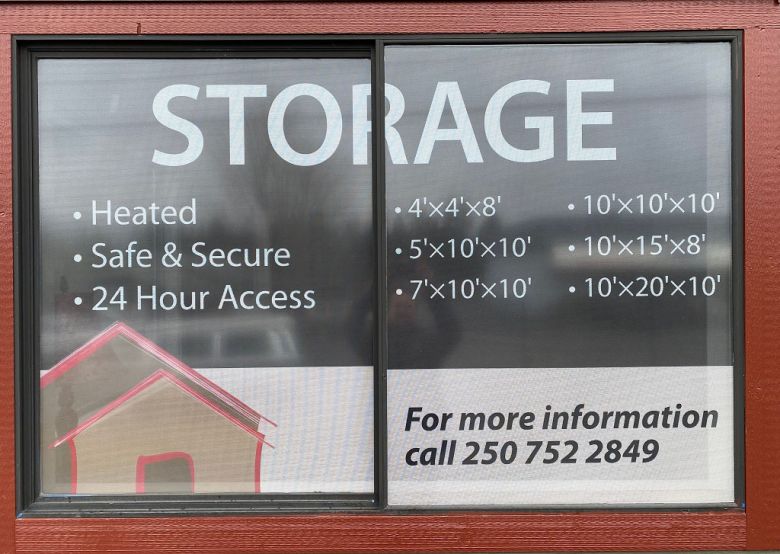 View of open, but empty storage unit at PQ Self Storage in Parksville