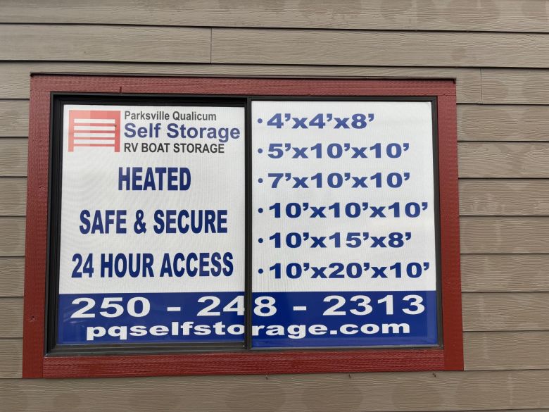 Qualicum Beach Storage Sizes