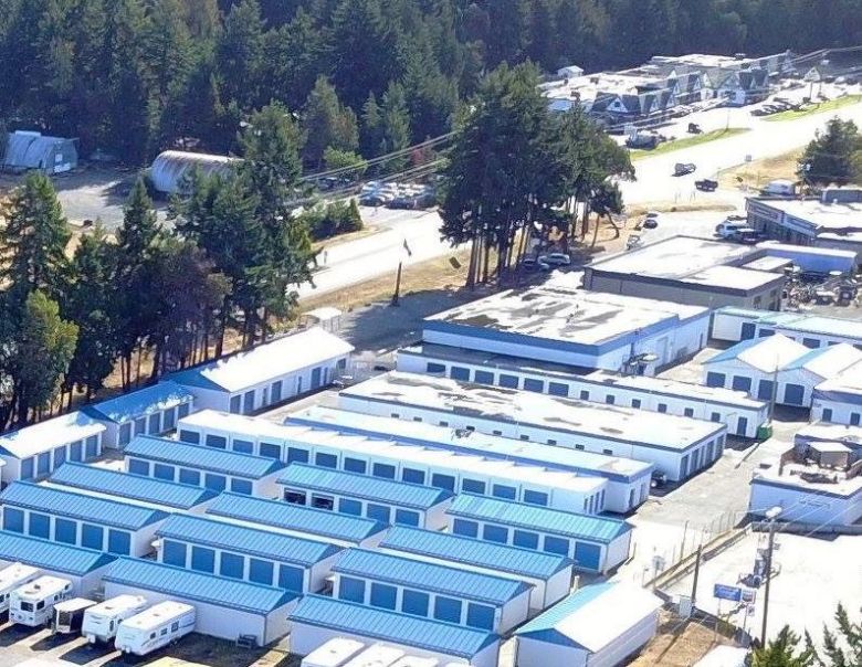View of open, but empty storage unit at PQ Self Storage in Parksville
